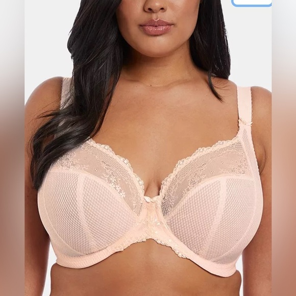 ELOMI FULL FIGURE CHARLEY STRETCH LACE BRA E438BAK BALLET PINK SIZE 40N - Picture 1 of 9